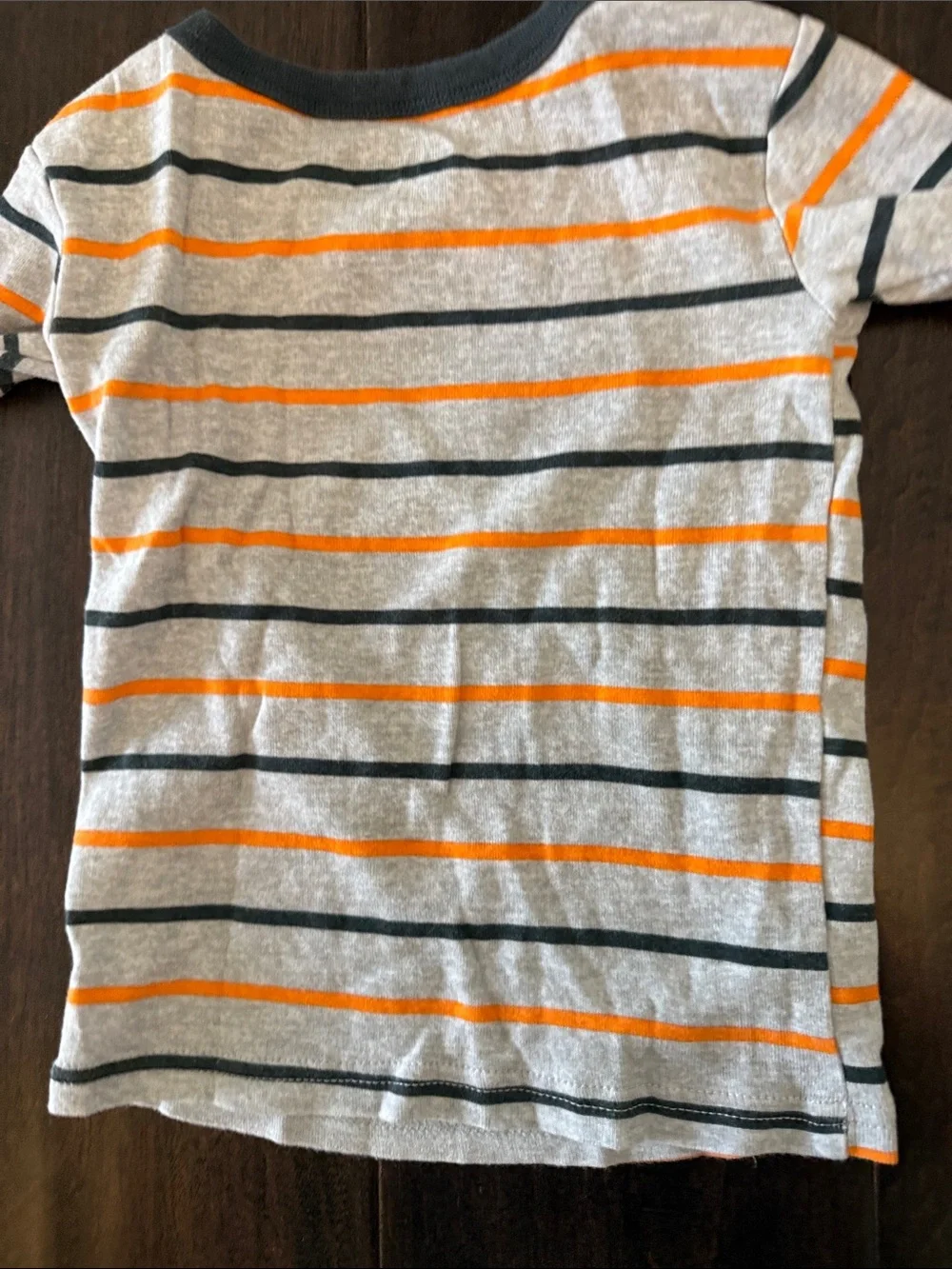Bluey Gender Neutral Halloween Stripe Pajama Set - Gray & Orange